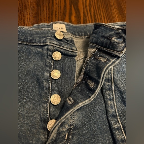 GAP Carpenter Pants button fly women’s 16 blue indigo high rise 90’s crop grunge - Picture 10 of 16